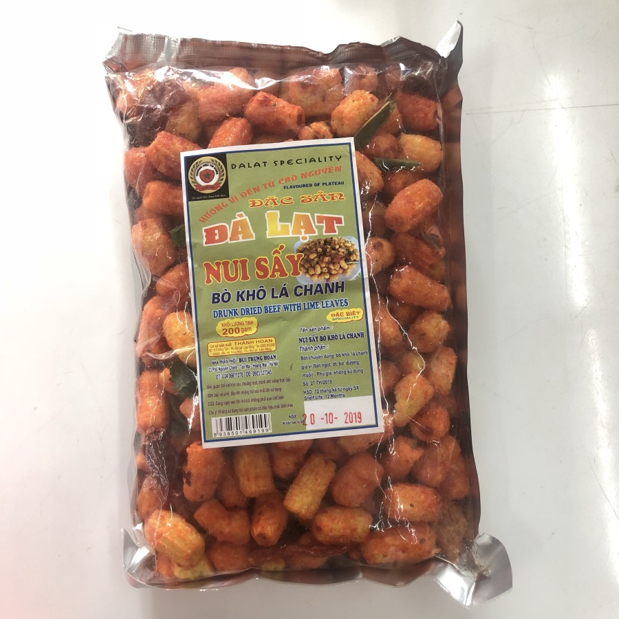 500gr Nui sấy bò lá chanh
