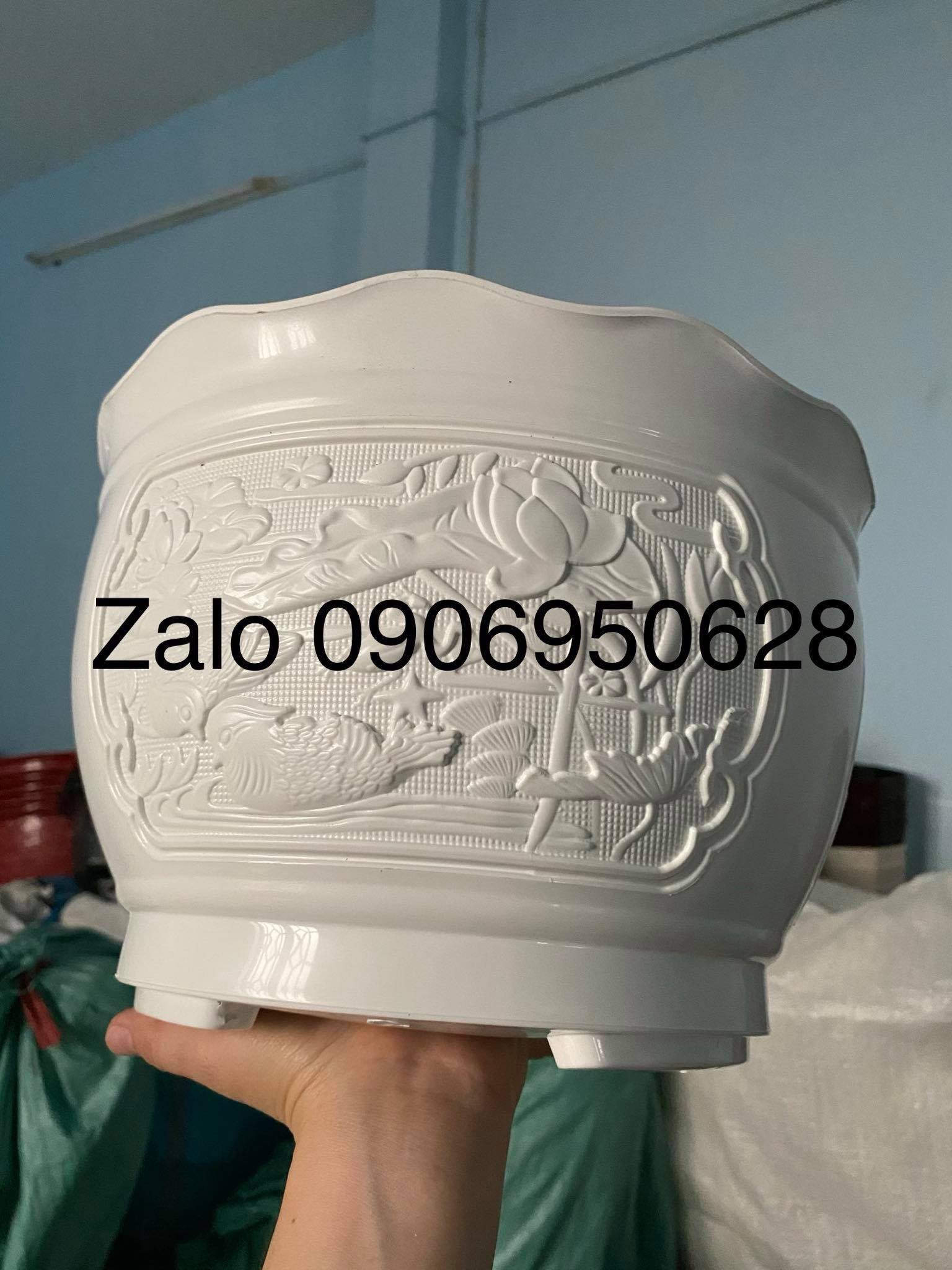 [HCM]Chậu nhựa uyên ương (có dĩa lót)