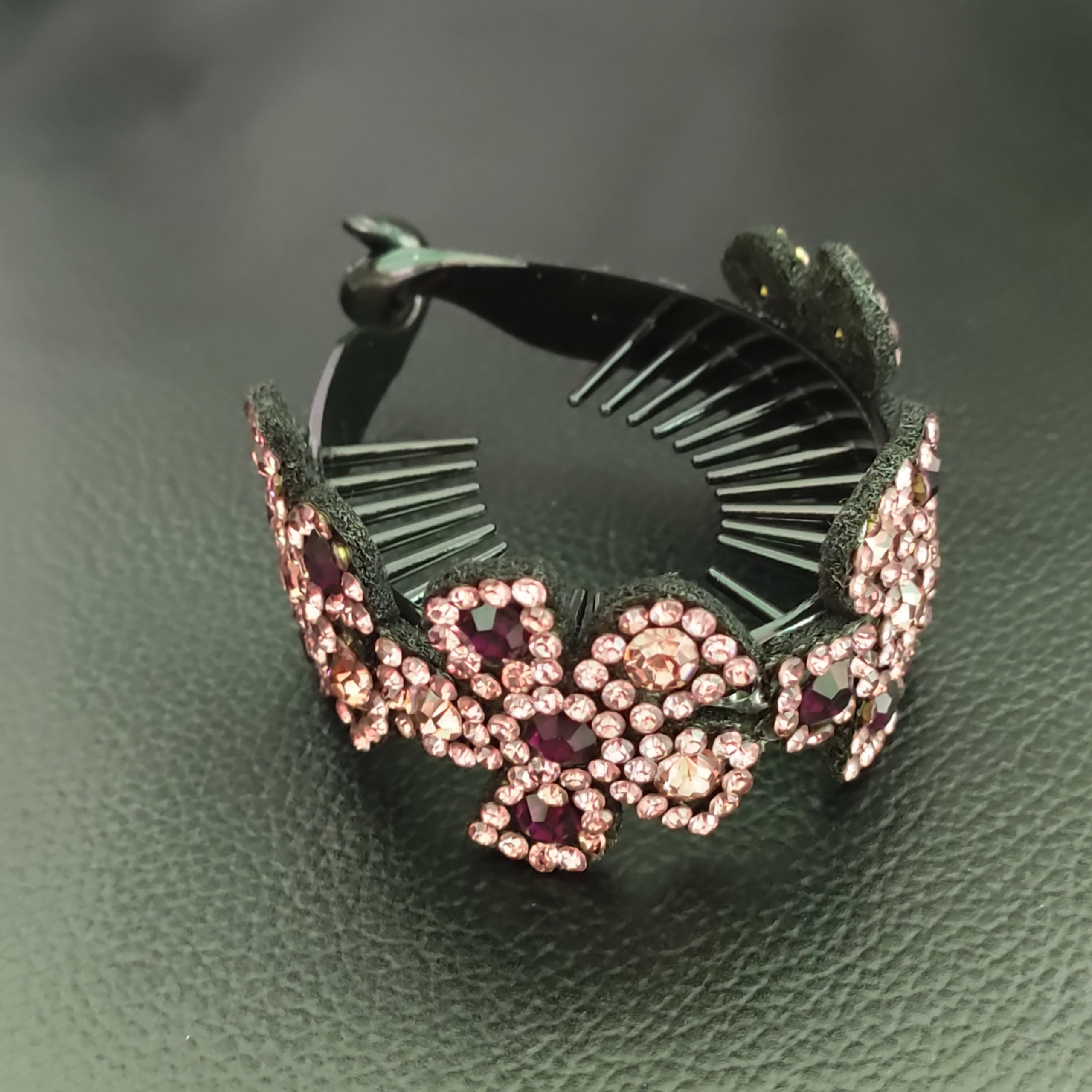 [Hot] Kẹp búi tóc nữ đính hạt Hoa 5 Cánh xinh lấp lánh