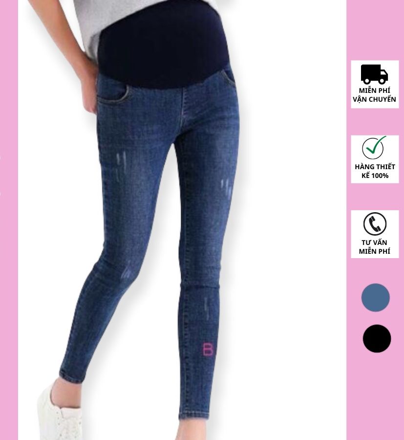 Quần Bầu Xinh Quần Jean Bầu Quần Baggy Bầu Trẻ Trung Năng Động