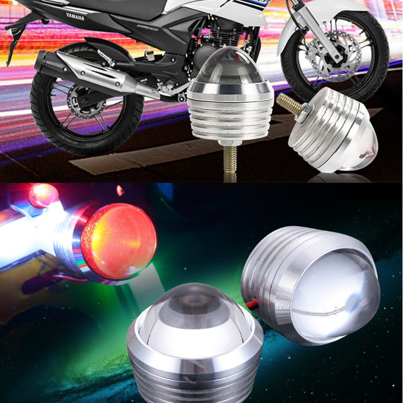 Cặp đèn led cảnh báo xanh đỏ dùng lắp xe máy xe mô tô