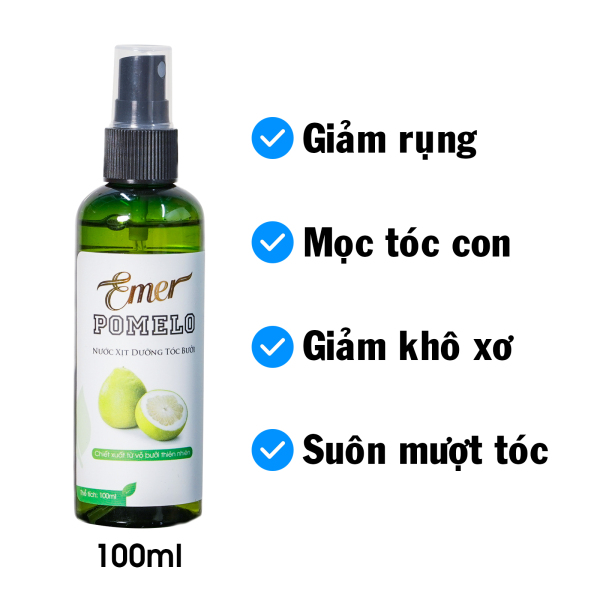 [HCM]Chai xịt tóc tinh dầu bưởi dưỡng tóc POMELO giúp giảm rụng tóc kích thích mọc tóc giúp tóc ngày càng dài và dày đen hơn 100ml