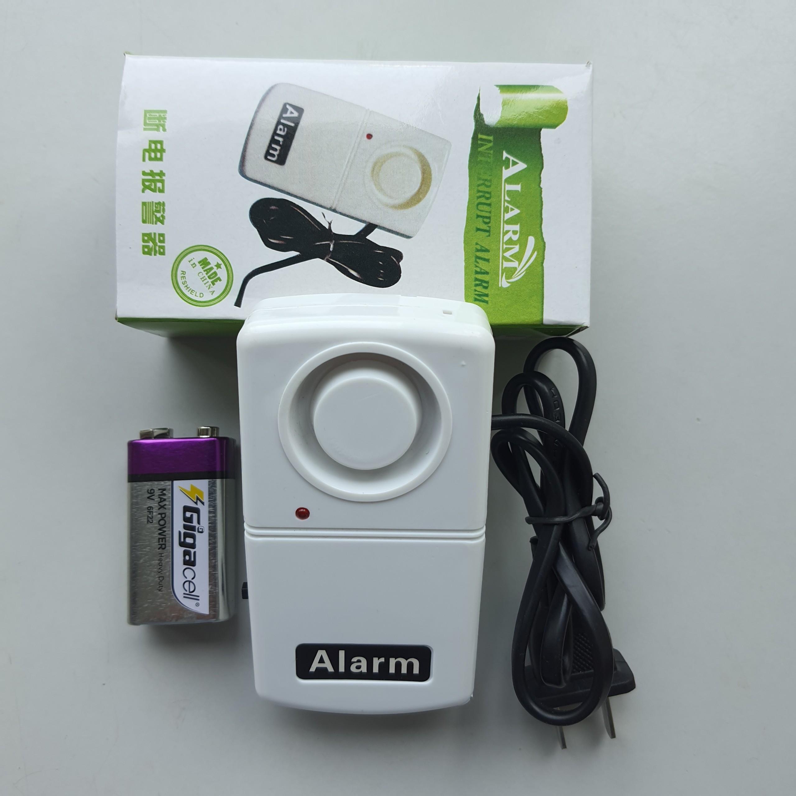 Chuông báo động mất điện alarm power 220v báo động mất điện loại tốt chuông to rõ ràng tặng kèm pin 9v loại xịn
