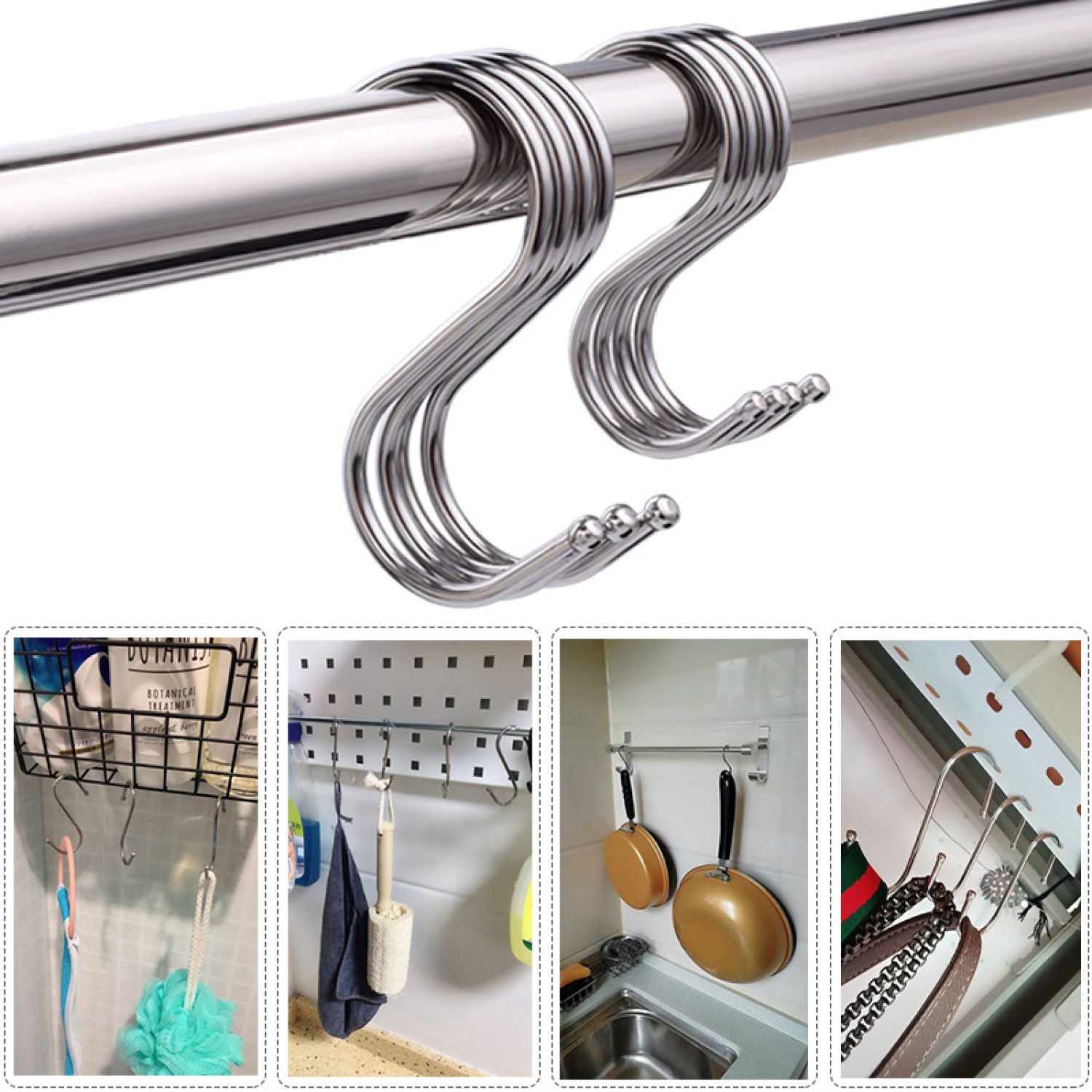 Móc treo inox đa năng chữ S - 1 móc