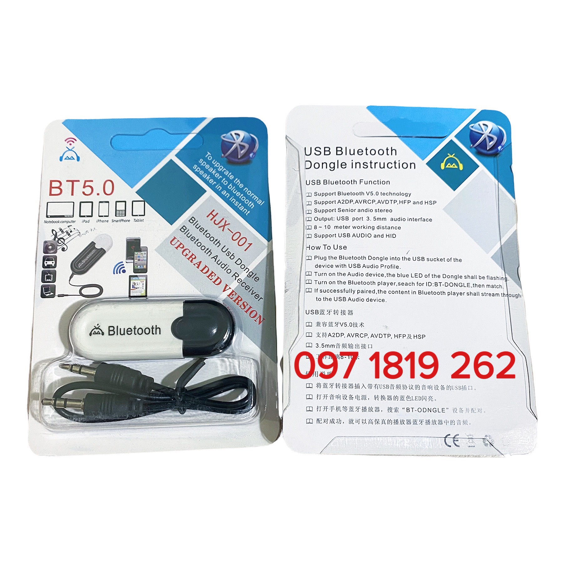 Usb Bluetooth Dongle HJX-001 - Biến loa thường thành loa Bluetooth