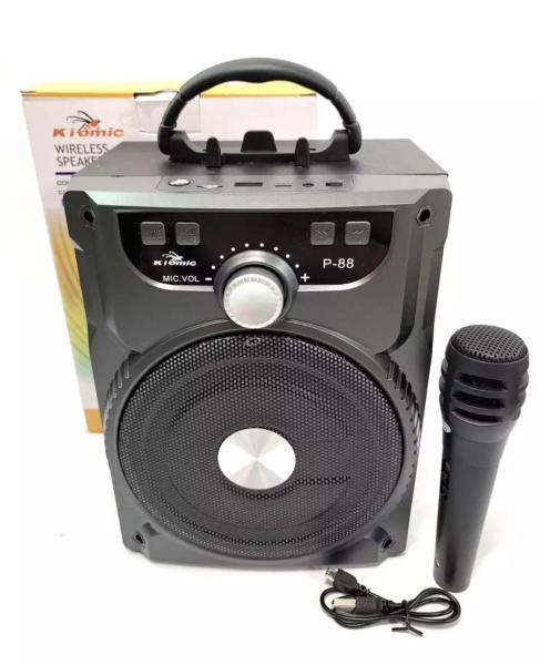 Loa bluetooth karaoke xách tay di động PT88, PT89 Kiomic có tặng kèm micro hát cực kỳ hay giá rẻ