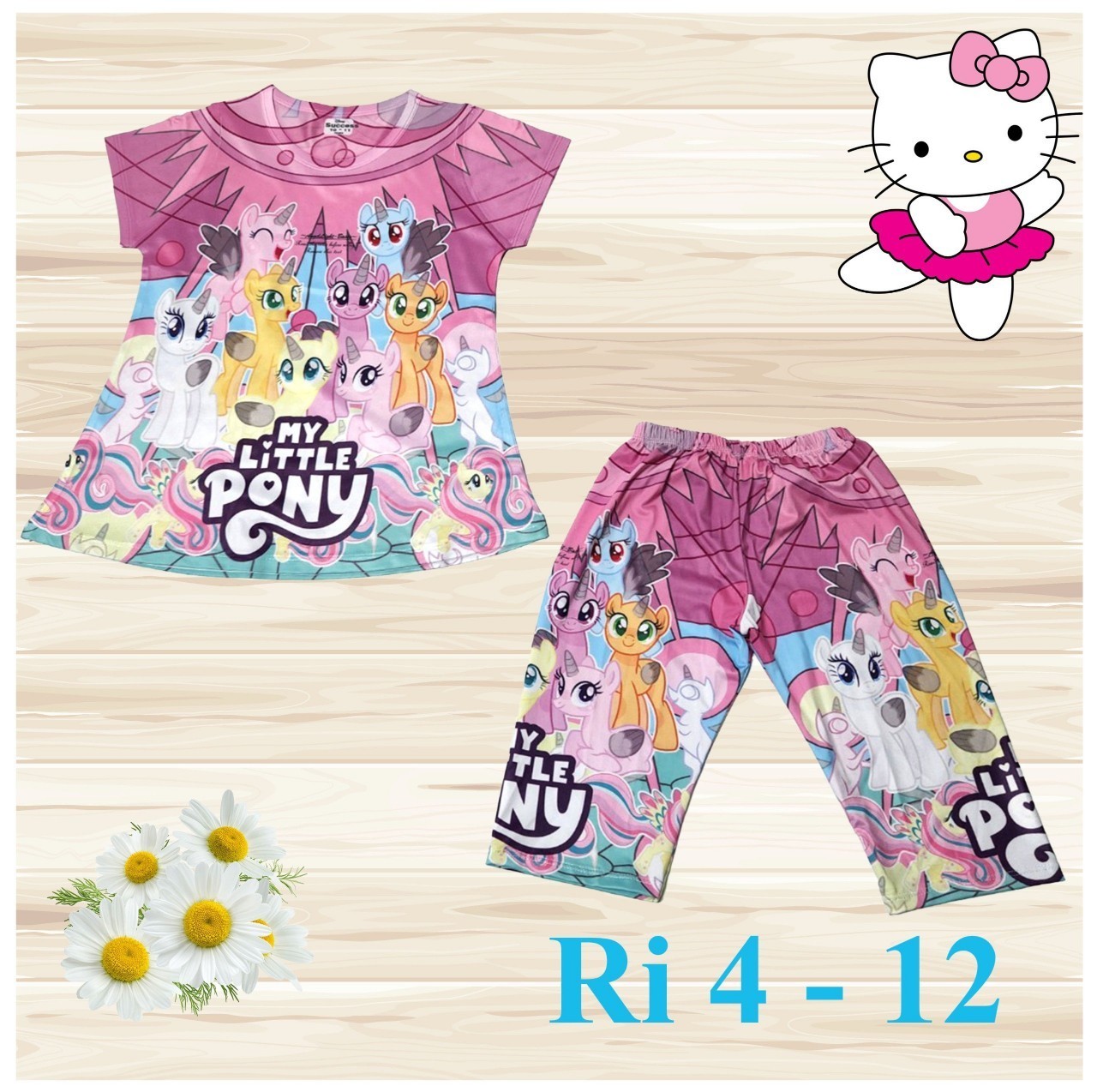 Đồ bộ cho bé gái hình Pony size 16-40KG chất thun lạnh Thái cực mềm mát