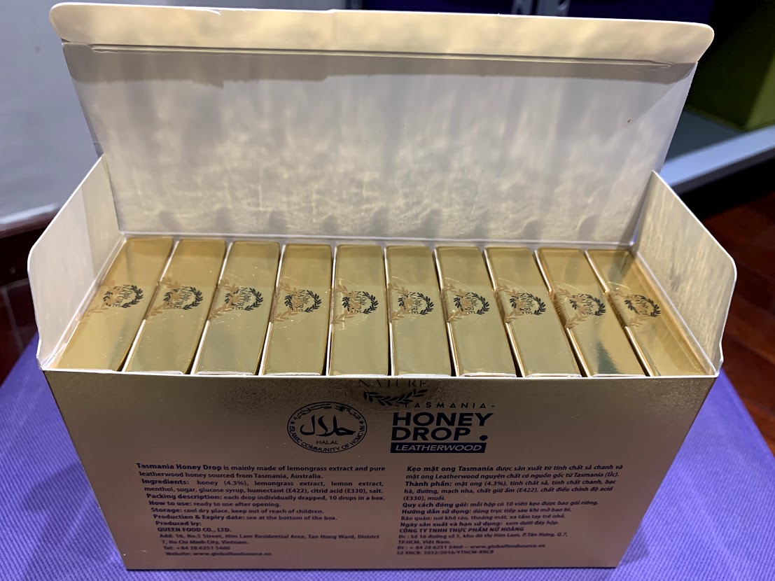 KẸO SẢ MẬT ONG HONEY DROP TASMANIA