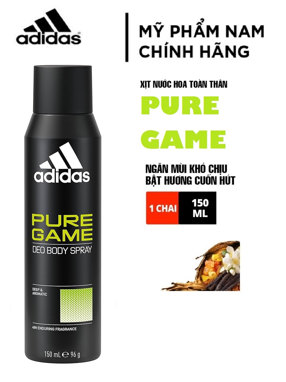 Xịt khử mùi nam Adidas Deo Body Spray 150ml