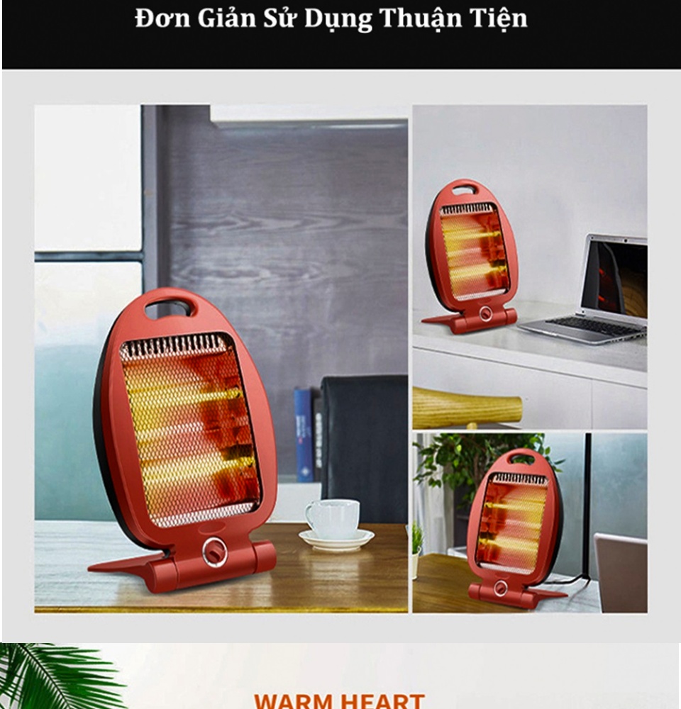 Máy sưởi, đèn sưởi 2 bóng công suất lớn
