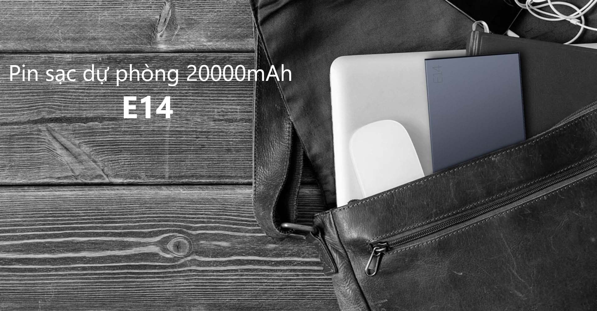 Pin Sạc Dự Phòng Eloop E14 20.000mAh - Hãng Phân Phối Chính Thức