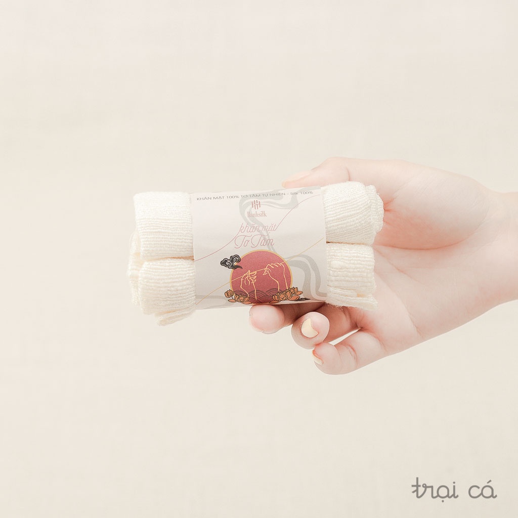 Khăn Mặt Hanhsilk ,  Tơ Tằm Tự Nhiên (30x30cm, 30x50cm)