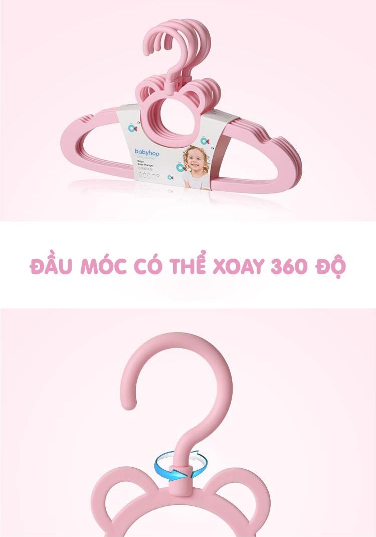 Set 5 móc quần áo cho bé Babyhop