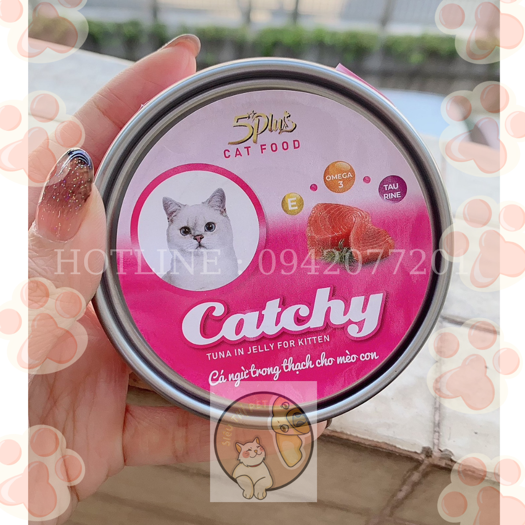 (MIỄN SHIP) Pate cho mèo làm từ thịt cá thật CATCHY 170g