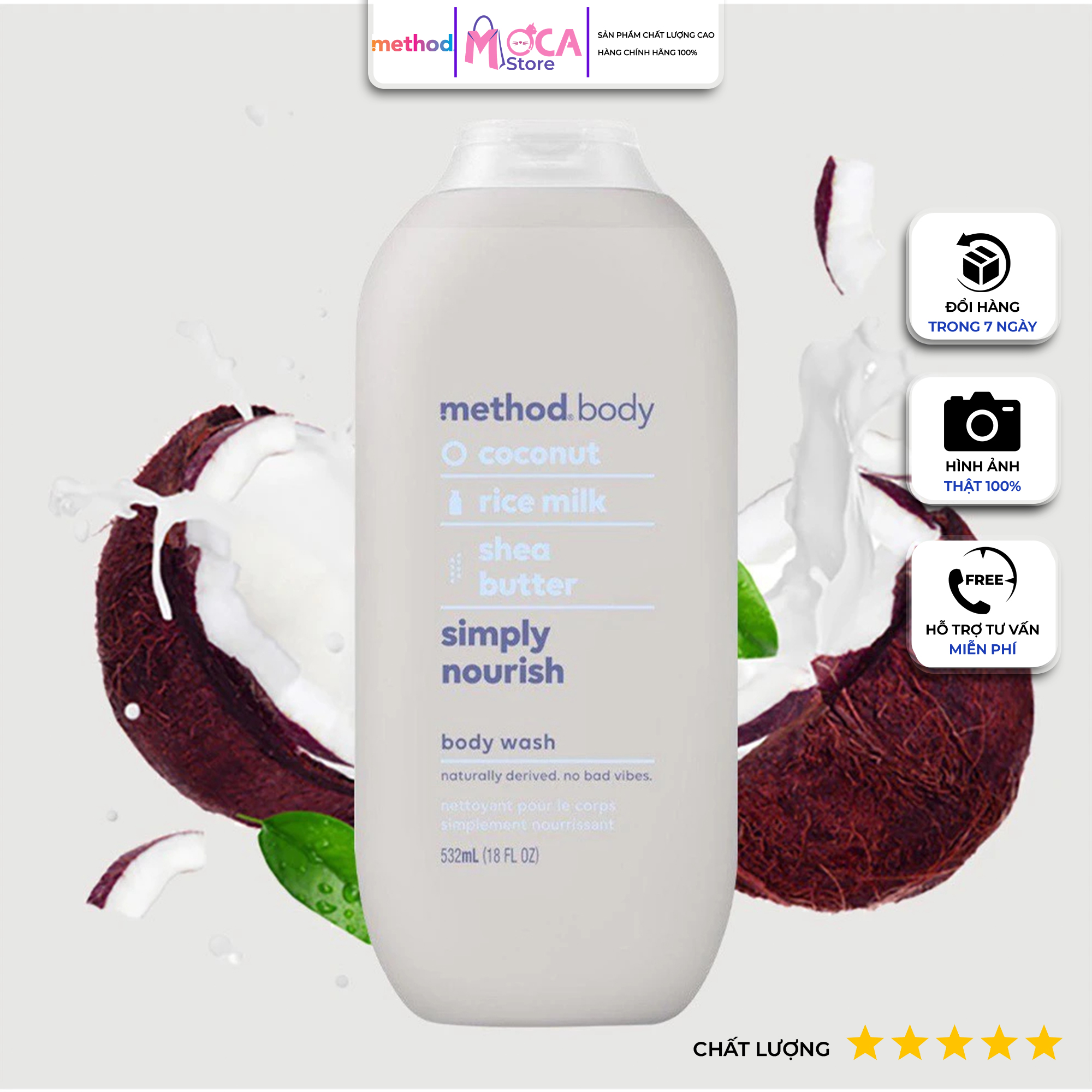 Sữa Tắm Organic Method Body Chai 532ml