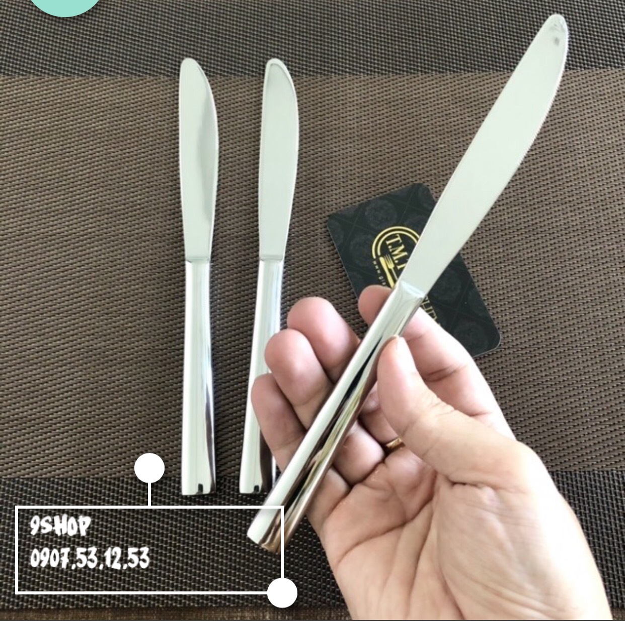 Dao ăn (cắt beefteak "bít - tết") đuôi vuông hoặc bầu - Inox cao cấp không gỉ sét - made in Vietnam