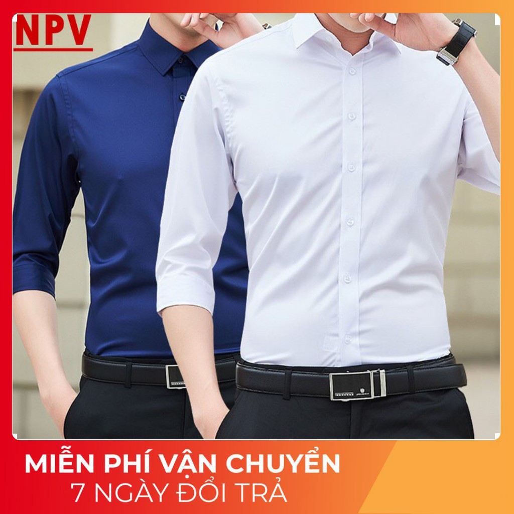 ÁO SƠ MI  NAM  ÁO CÔNG SỞ  VẢI LỤA  THỜI TRANG HÀN QUỐC CAO CẤP