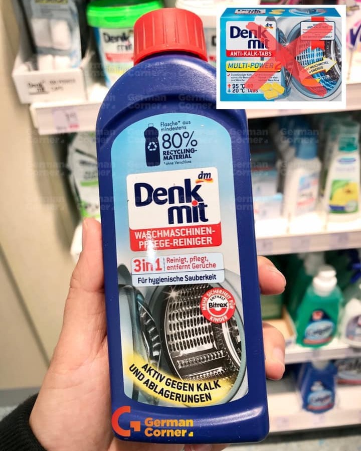 Dung dịch vệ sinh máy giặt 3 trong 1 - german corner hàng đức nội địa