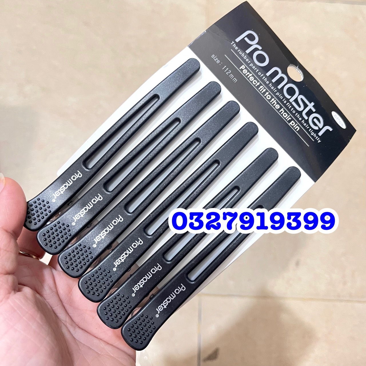 Pro Master Hair Parting Duck Clips B037 Super Strong 1 Blister of 6 Small Clips Easily Divide Hair into Small Curls High Quality