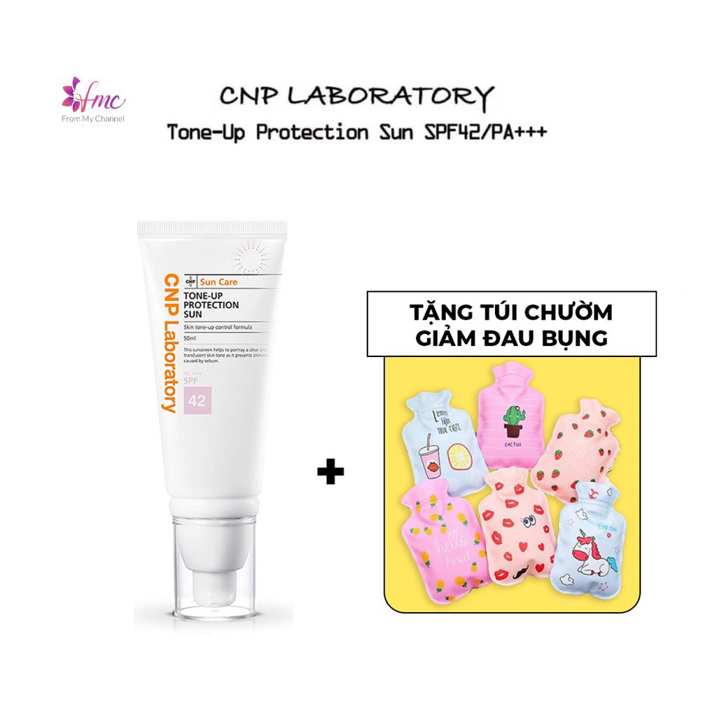 [MUA 1 TẶNG 1] Kem chống nắng nâng tông da CNP Laboratory Tone-Up Protection Sun SPF 42 PA+++ 50ml + Tặng 1 túi chườm giảm đau bụng