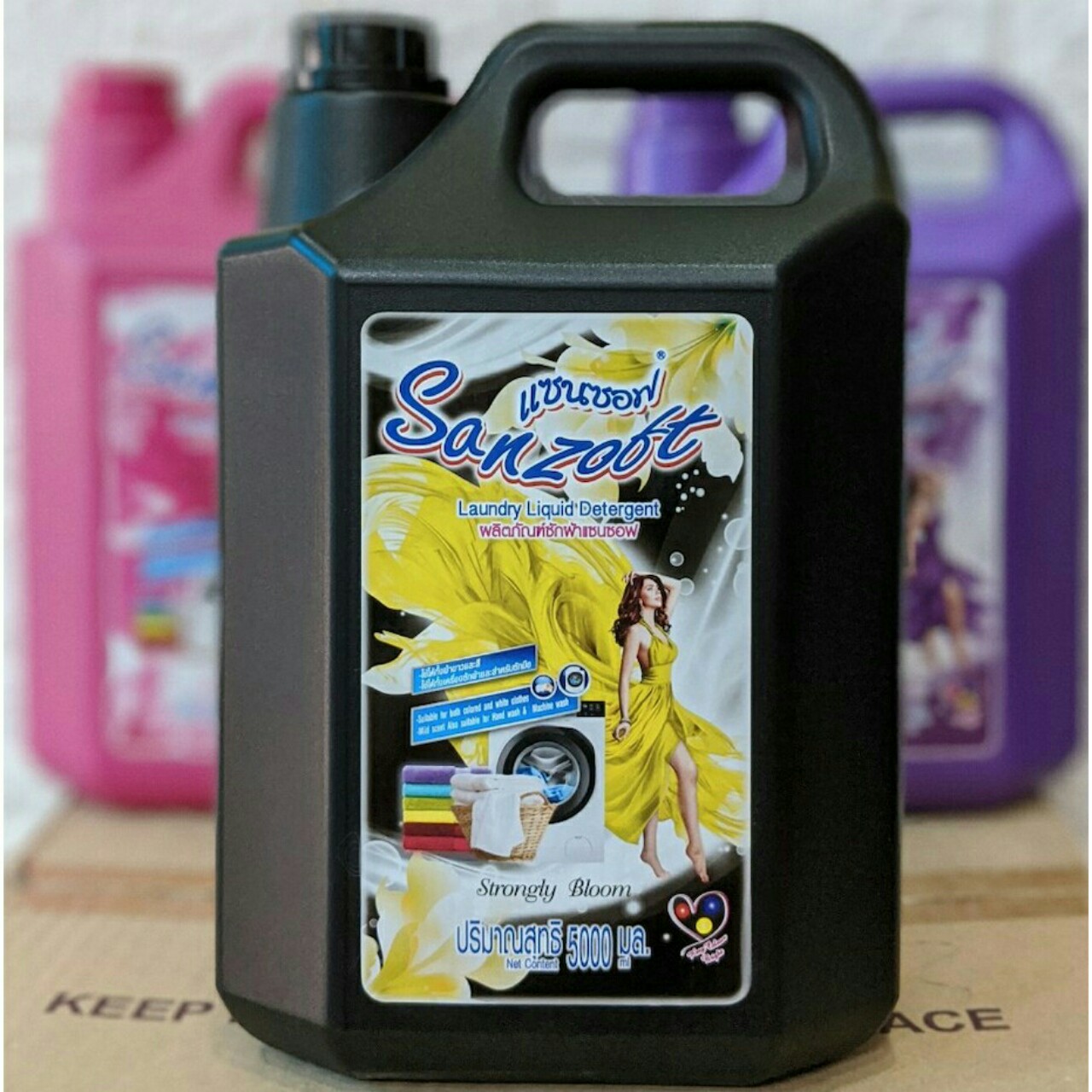 Nước giặt, xả thái lan, sanzoft 6 in 1 ( can 5L)