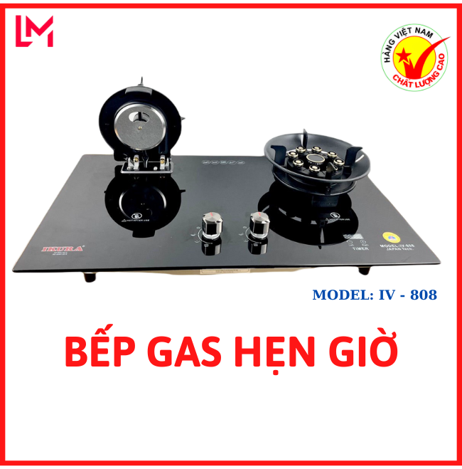 BẾP GAS LẬT HẸN GIỜ - Bếp gas IKURA - bếp âm lật Ikura