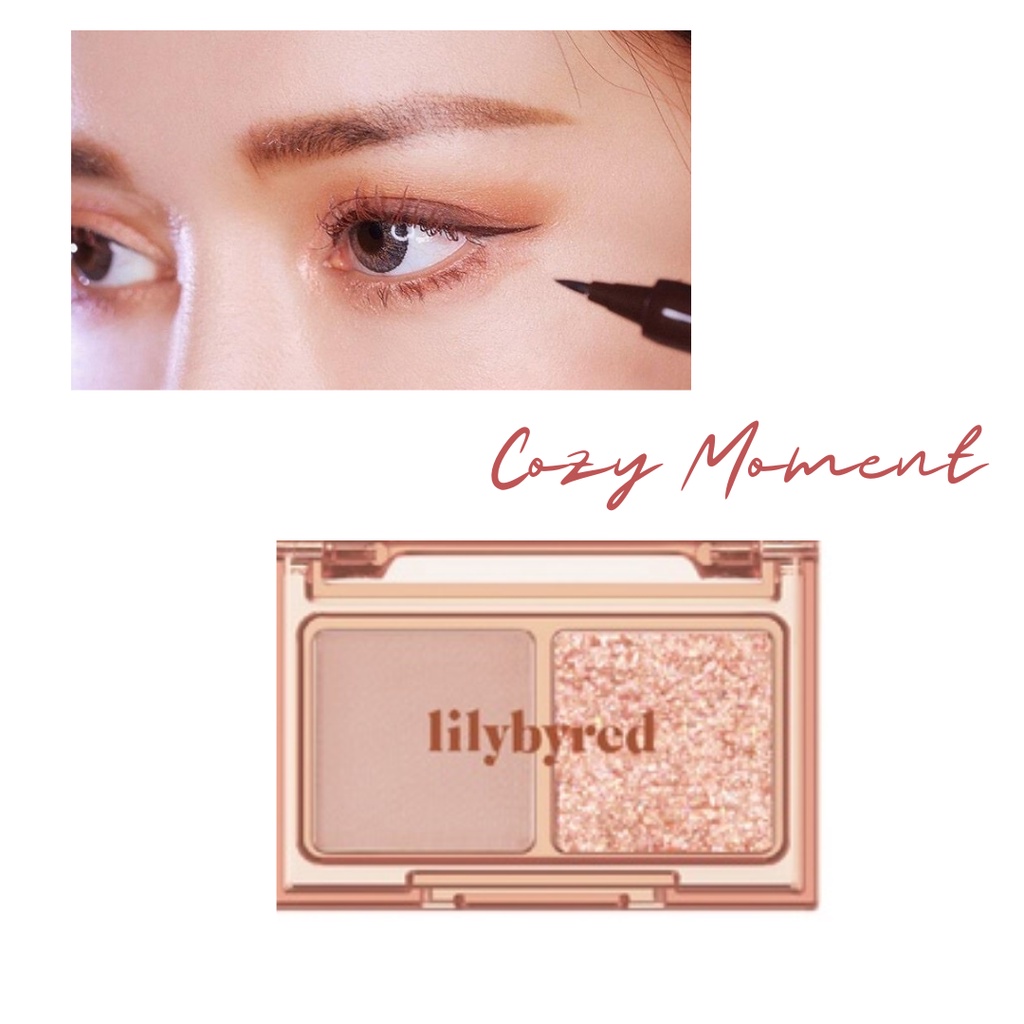 Bảng phấn mắt 2 ô nhỏ gọn tiện dụng lilybyred-d little bitty moment eye shadow