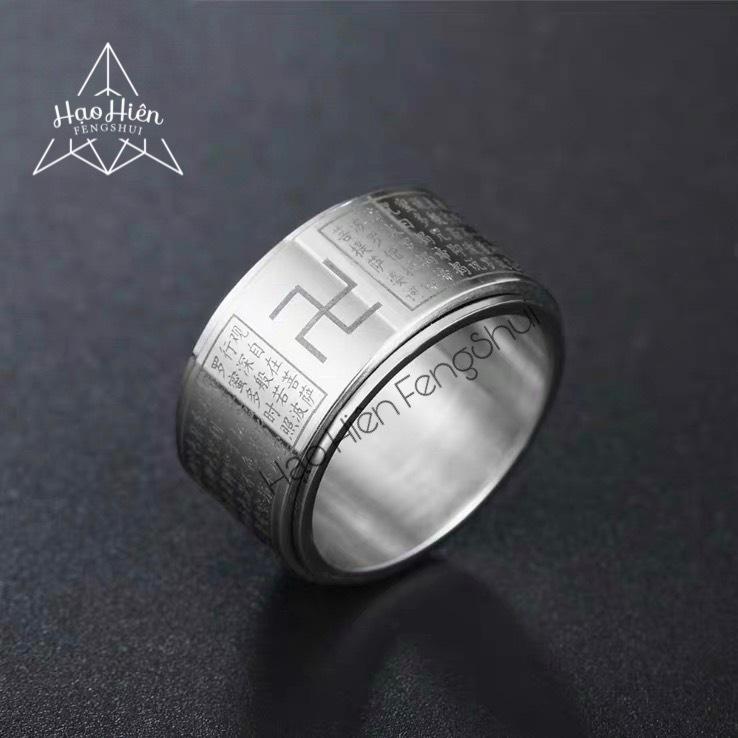 Nhẫn Nam Bát Nhã Tâm Kinh bằng Titan mạ Vàng 18K Cao Cấp (Có 02 Màu) Hạo Hiên X.N018-26 - Nhẫn bát nhã tam kinh, nhan bat nha, nhan bat nha tam kinh, nhẫn vàng bát nhã tâm kinh, mua nhẫn bát nhã tâm kinh, nhẫn bát nhã tâm kinh bằng bạc