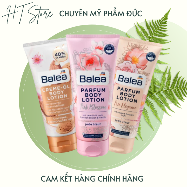 Nội địa đức - sữa dưỡng thể hương nước hoa balea giúp làn da trắng sáng min màng và luôn thơm mát