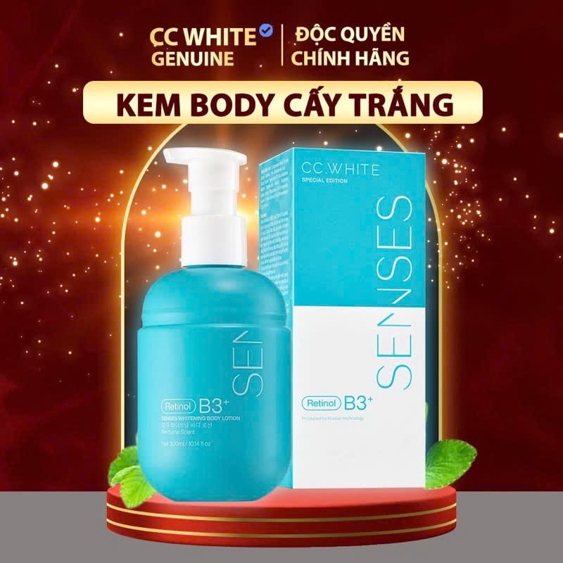 (Tặng 2 gói tắm trăng) BODY CẤY TRẮNG CC white - Body cấy trắng SENSES chính hãng