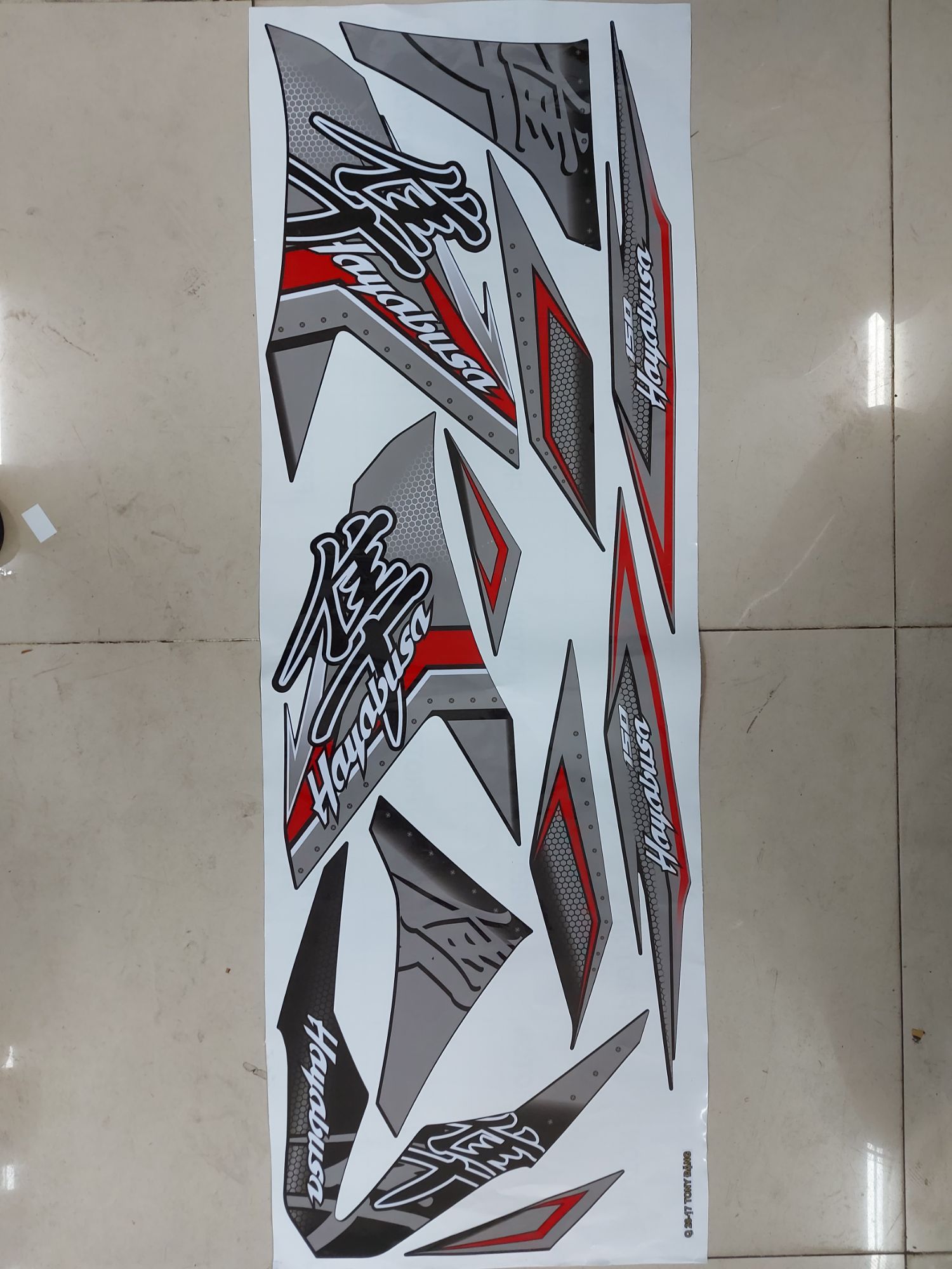 [HCM]Tem xe winnerX . mẫu tem rời Hayabusa cao cấp dán xe bạc  xe đen
