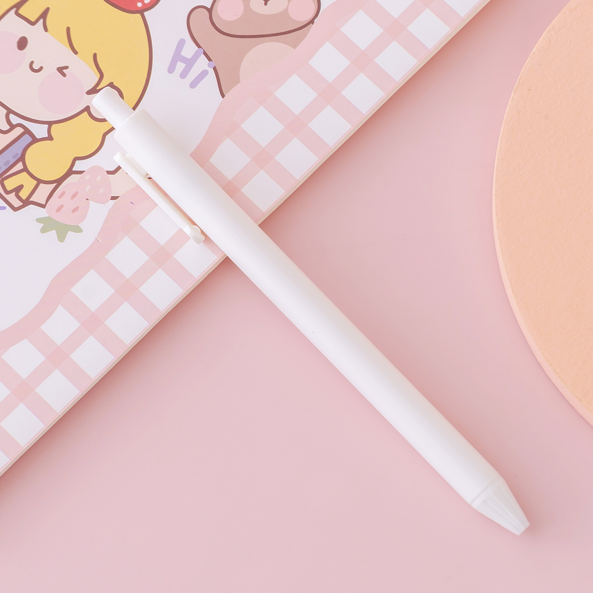 Bút Gel Bấm Macaron Ngòi 0.5mm Mực Đen