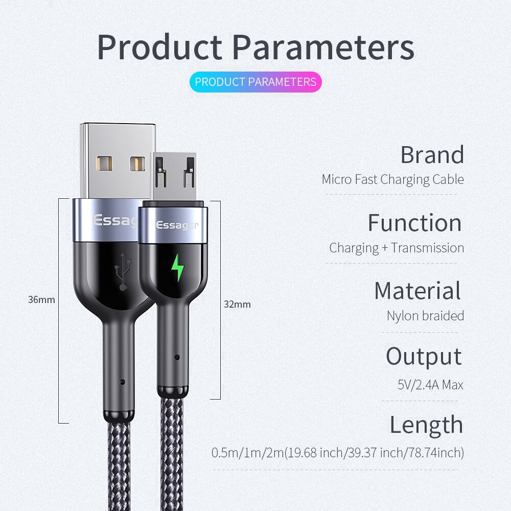 (Ngon Bổ Rẻ) Cáp Sạc Nhanh 3A Micro USB Dành Cho Điện Thoại Android