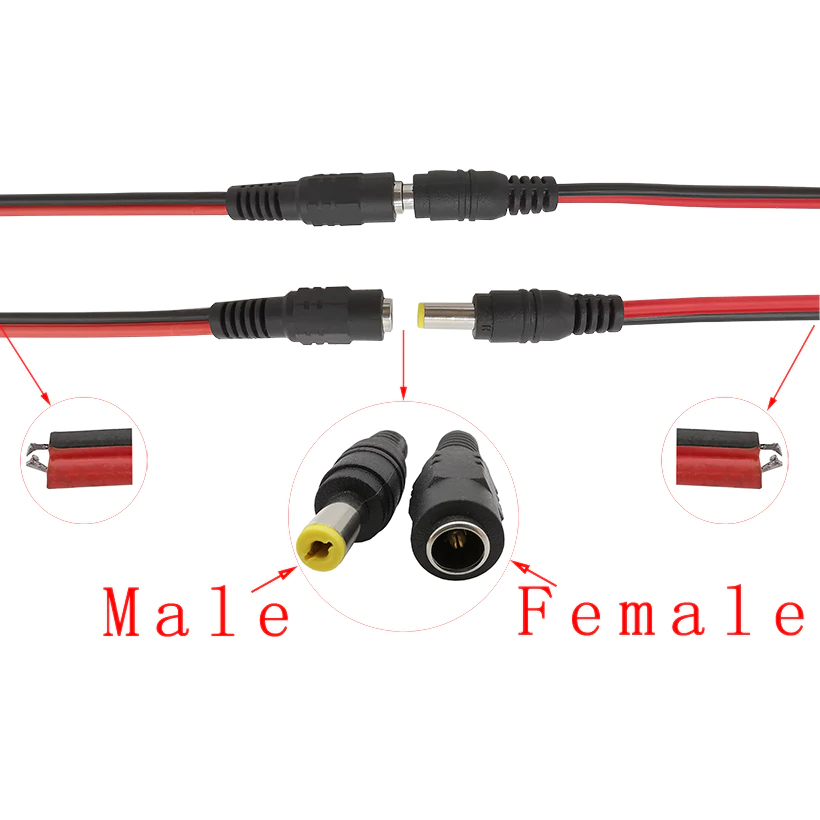 Dây Nguồn Có Jack Cắm DC 5.5*2.1 mm