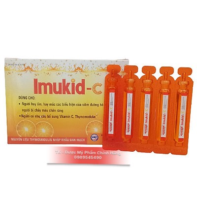 Siro tăng đề kháng imukid - c hỗ trợ tăng cường sức đề kháng, giúp cơ thể khỏe mạnh đỡ ốm vặt - hộp 20 ống