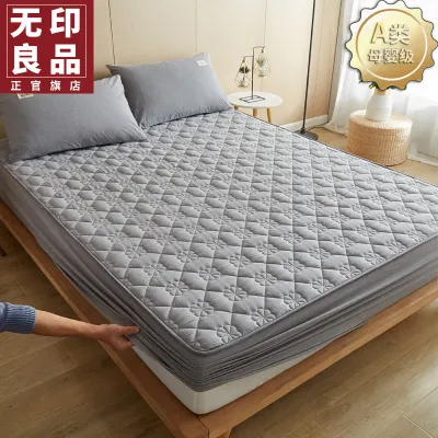 Muji2021New Full-Cotton Fitted Sheet One Piece Quilted Cotton Fitted Sheet Simmons Mattress Cover