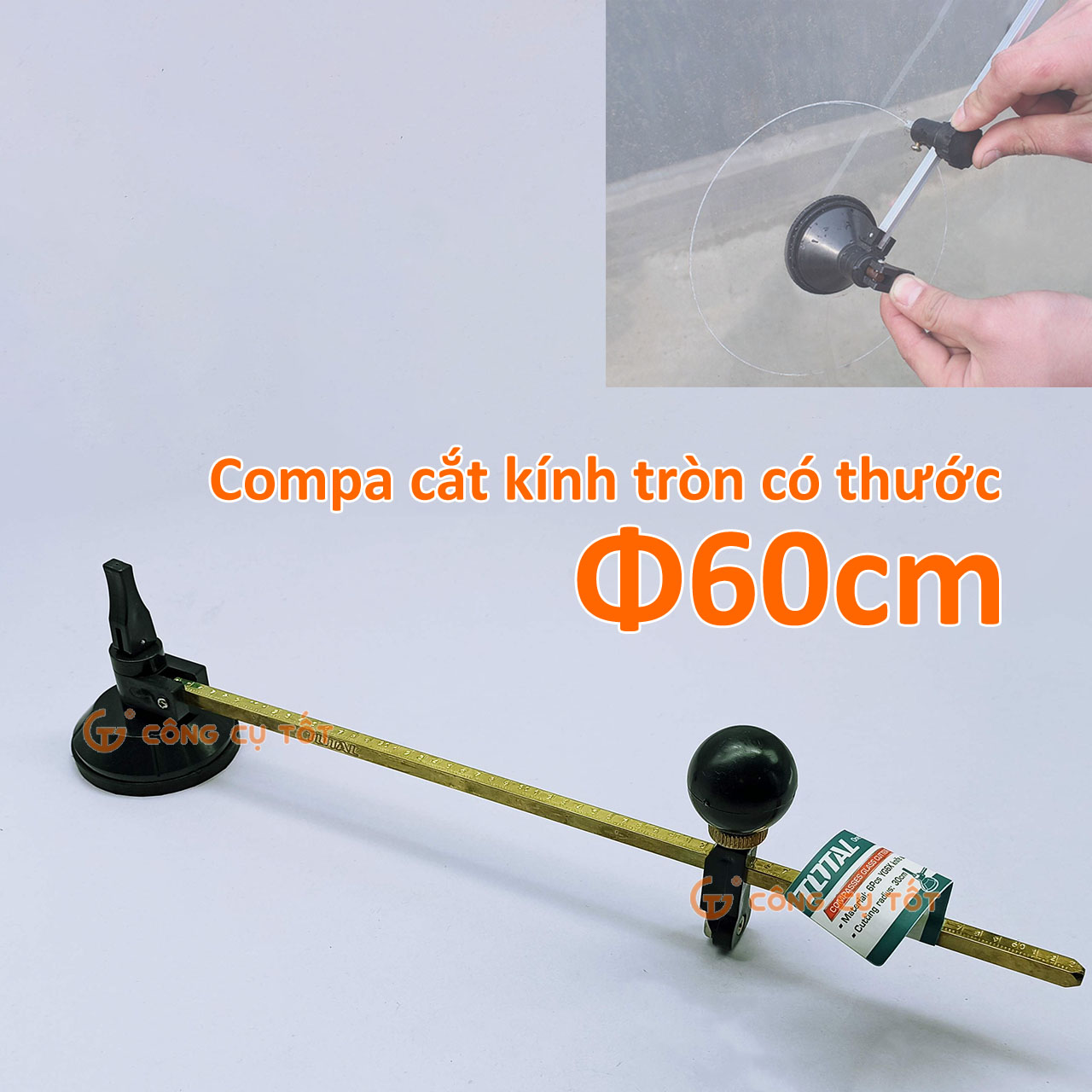 Dao cắt kính hình compa Total TGCT16001 600mm