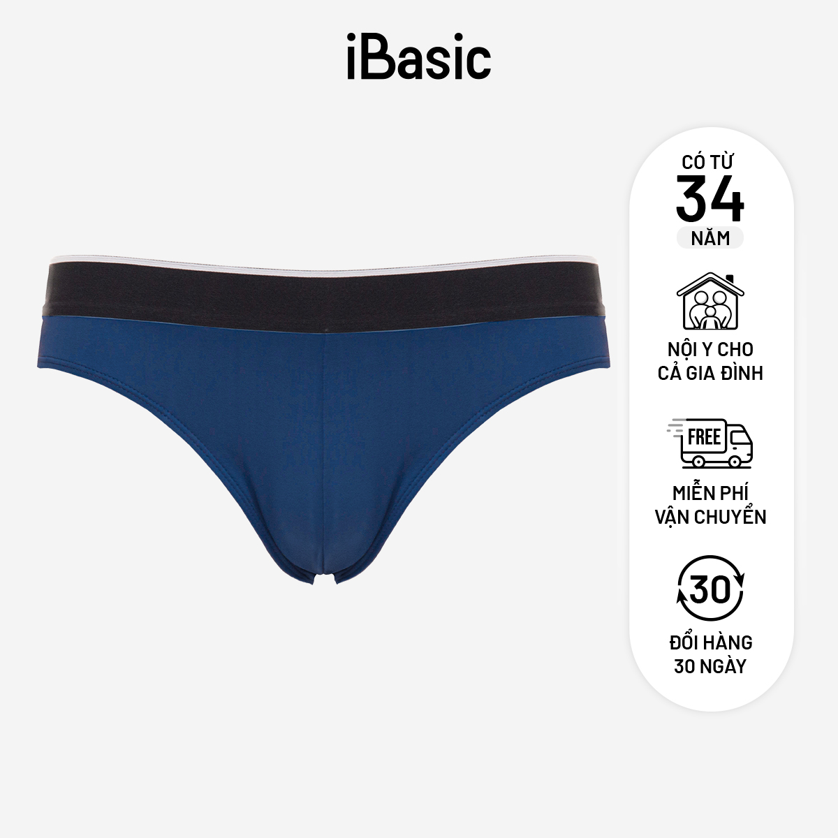 Combo 3 men's 3 PCs cotton elastic briefs ibasic brief shorts panm006