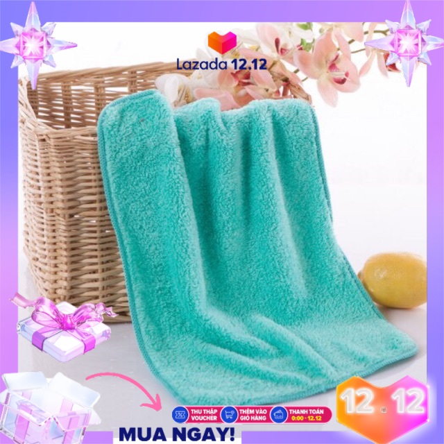 Khăn mặt khăn lau mặt lông cừu KT: 50cmx25cm
