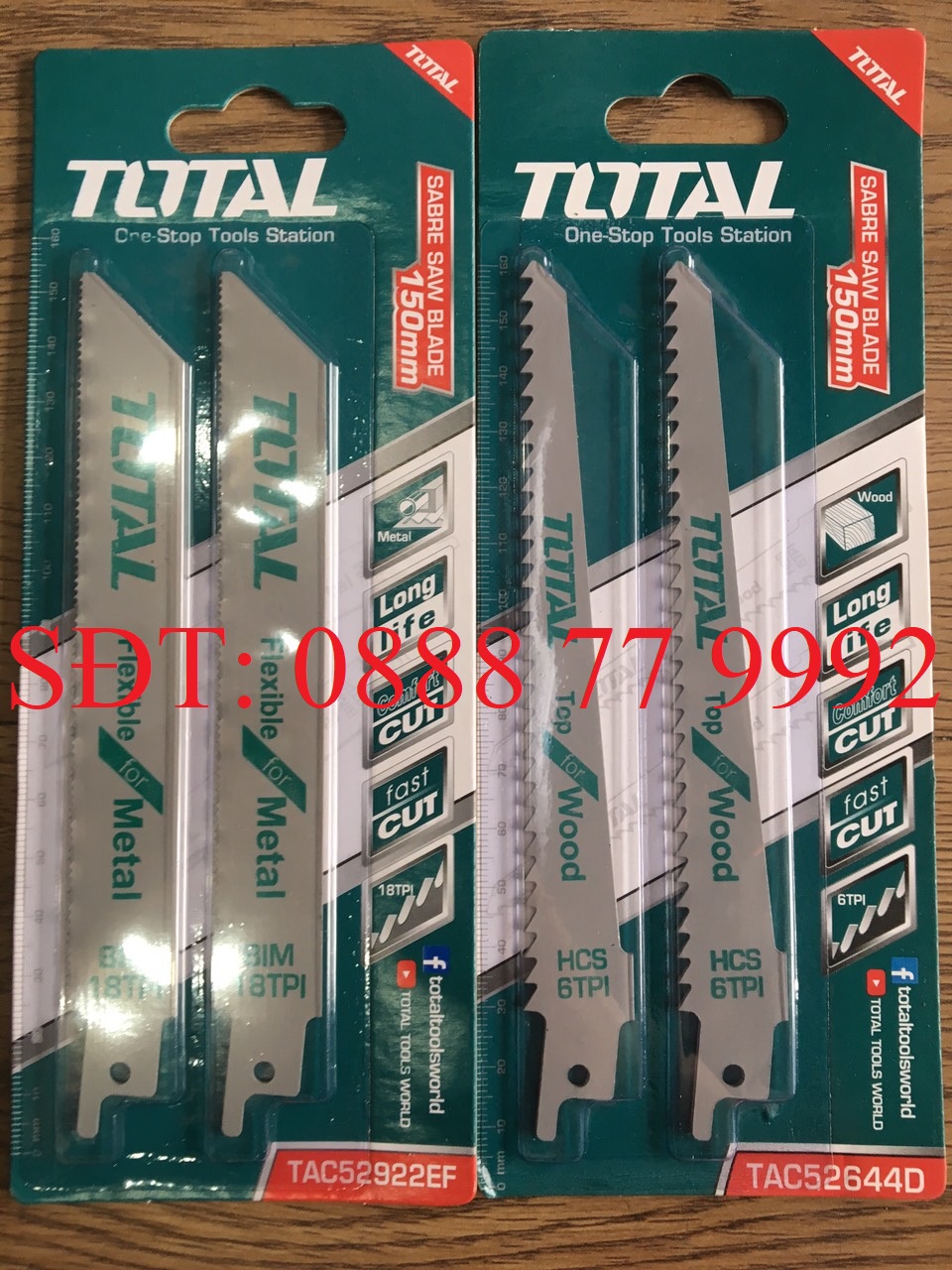 Combo bộ lưỡi cưa kiếm cưa kim loại tac52922ef + bộ lưỡi cưa kiếm cưa gỗ tac52644d