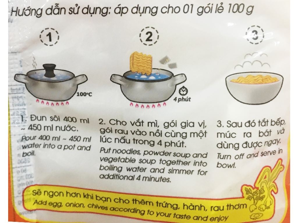 Túi 1Kg mì Koreno Jumbo các vị (10 gói mì 100g)