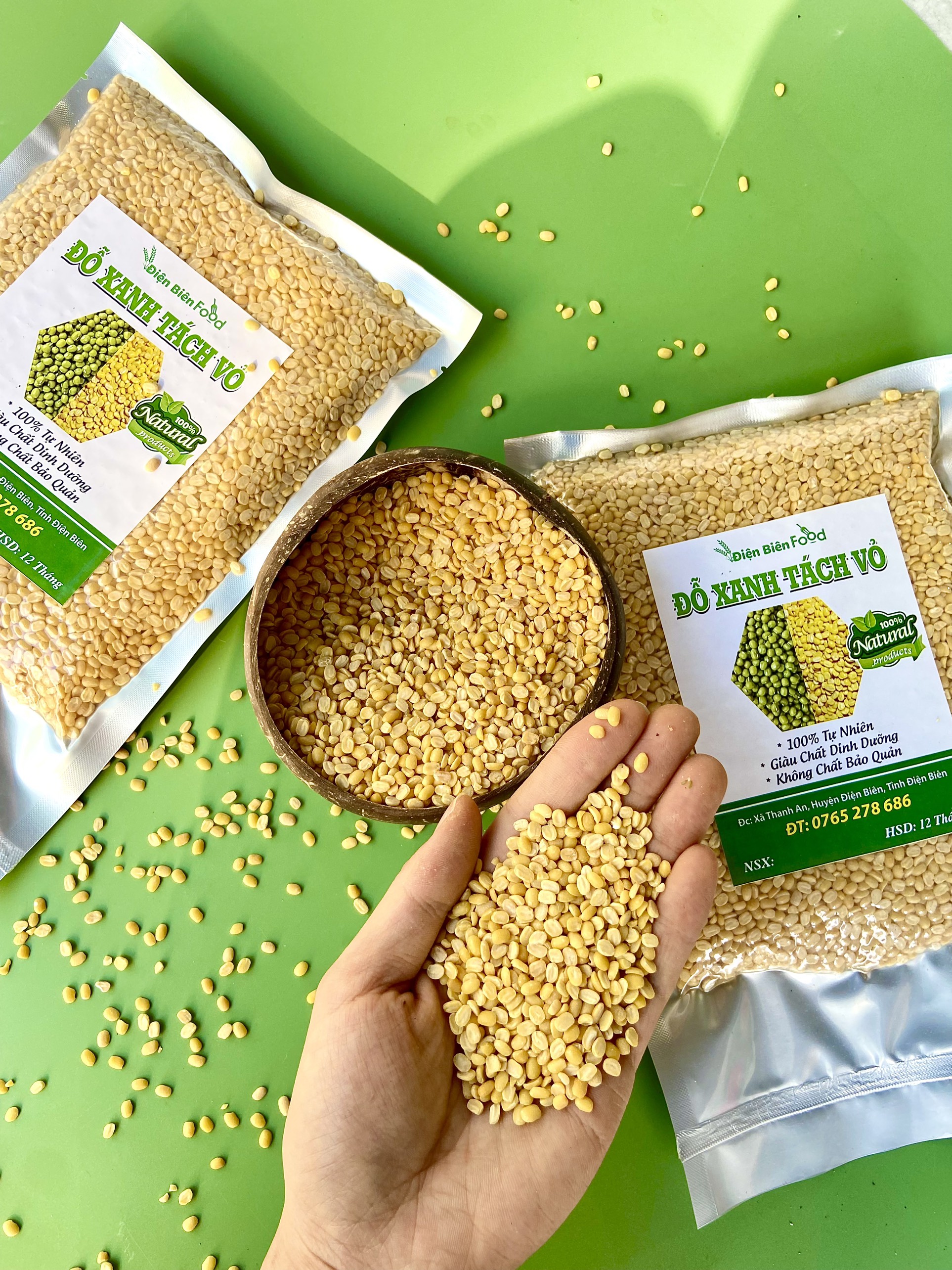 đậu xanh ( đỗ xanh ) tách vỏ