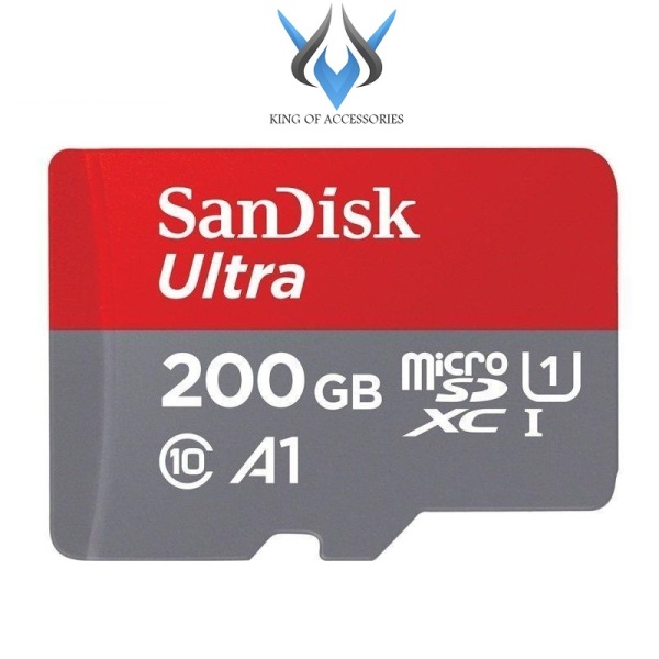 [HCM]Thẻ nhớ MicroSDXC SanDisk Ultra A1 200GB Class 10 U1 100MB/s box Anh (Đỏ) - No Adapter - Phụ Kiện 1986