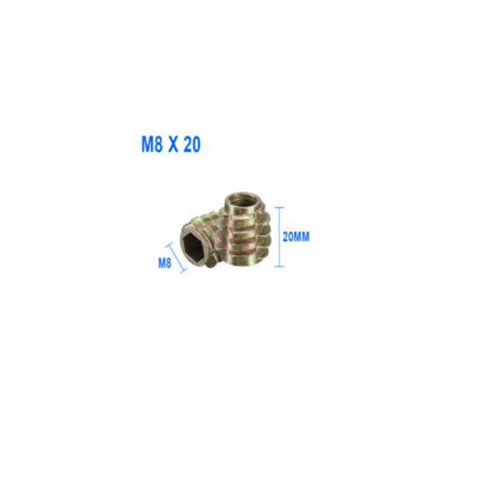 sò cấy không vành. tán sò M8x20 ,  sò cấy gỗ ,