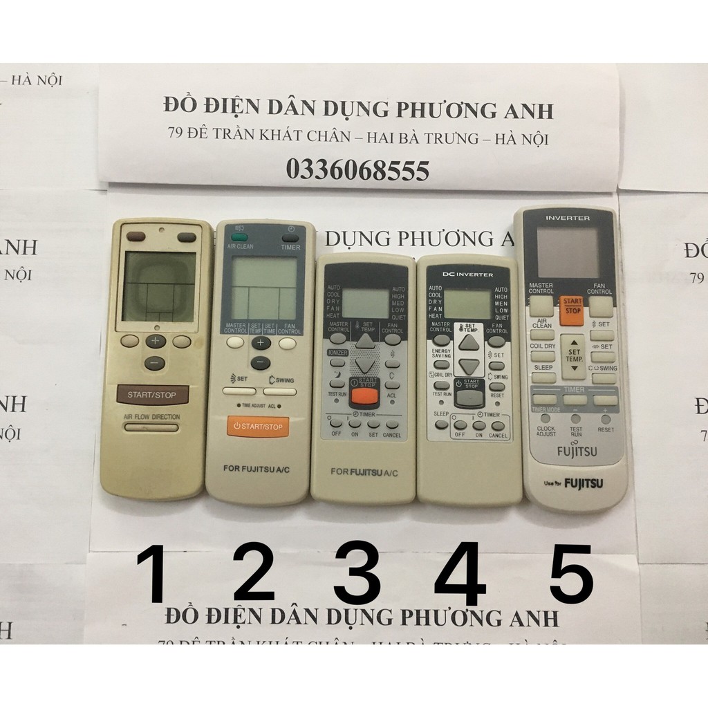 ĐIỀU KHIỂN ĐIỀU HÒA FUJITSU CÁC ĐỜI