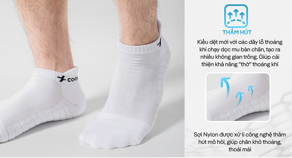 Tất Nam Chạy Bộ Essentials II Coolmate