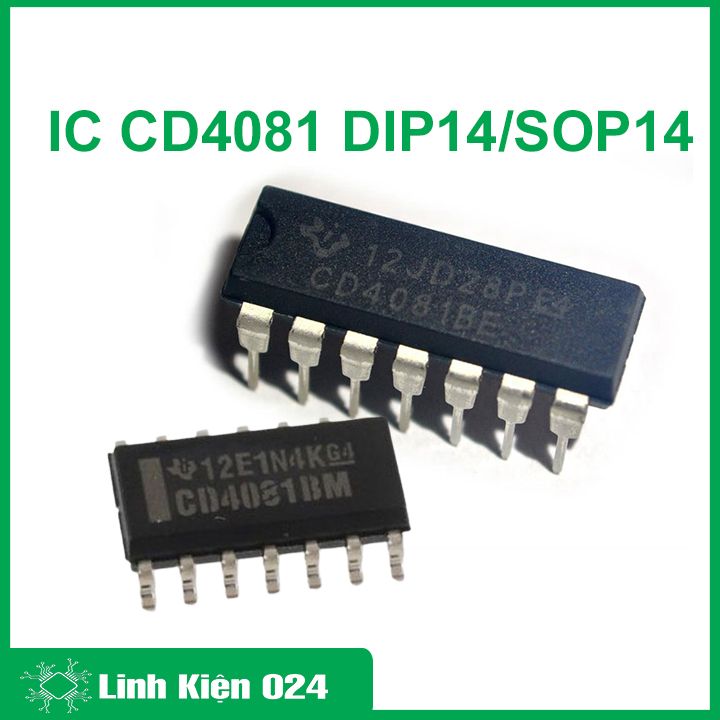IC CD4081 SOP14/DIP14 CMOS có bốn cổng AND
