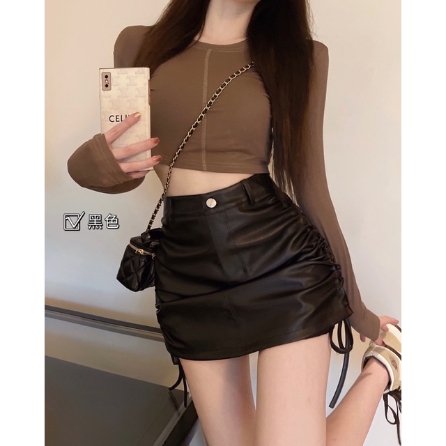 [HOT] CHÂN VÁY DA RÚT DÂY 2 BÊN SEXY