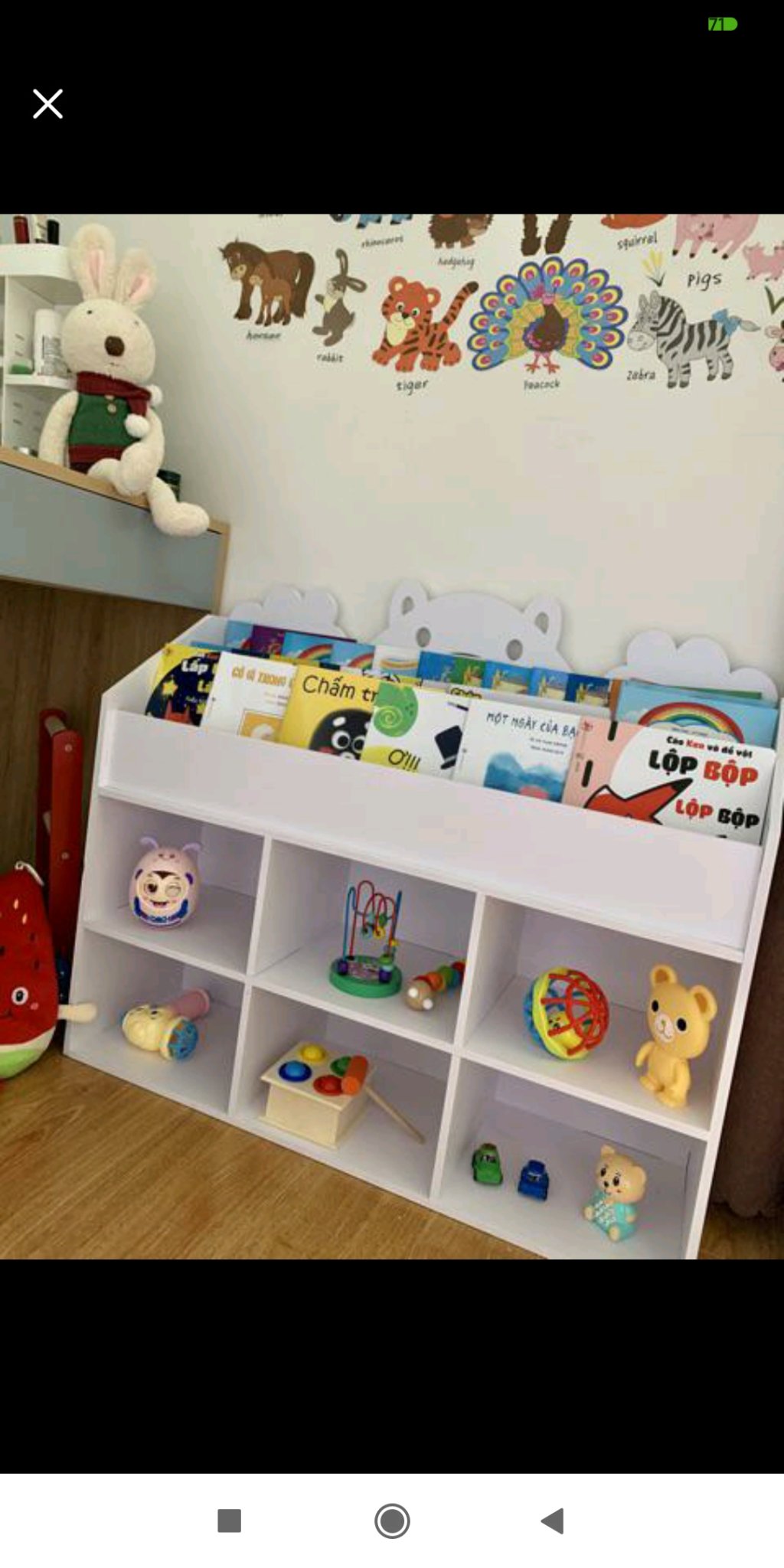 Kệ sách cho bé hai tầng ngăn chứa đồ ( Size vừa)
