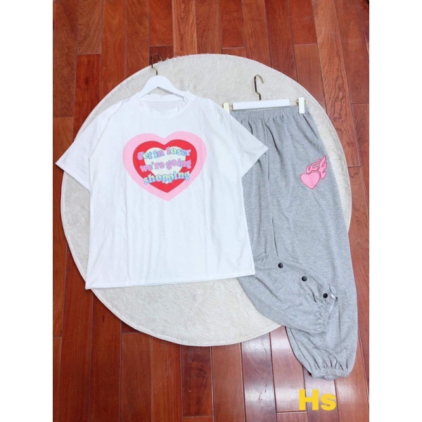 SÉT ÁO TIM +QUẦN CÚC TÀN HSU1(JULIDO FASION SHOP)